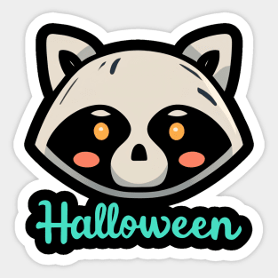 Kawaii Halloween Raccoon Sticker